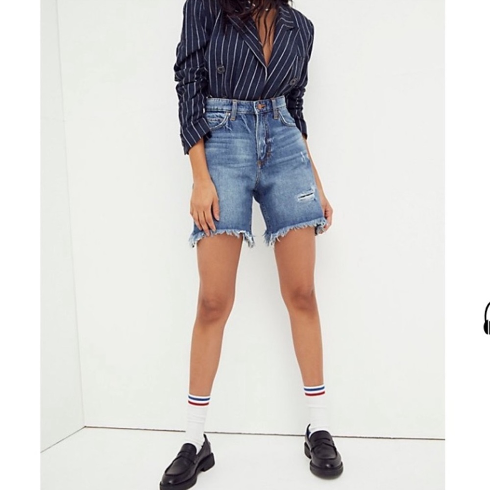 Lee Vintage Modern High Rise Dad Shorts NWT Size 29 90s Longline Denim Jorts